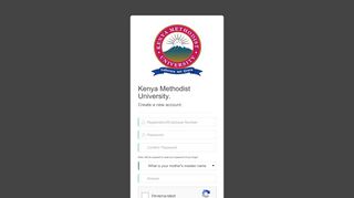 
                            4. Create an Account - Kenya Methodist University