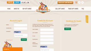 
                            4. Create An Account or Log-in at Cardkangaroo