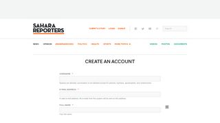 
                            6. Create An Account | Sahara Reporters