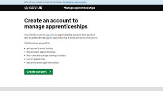 
                            3. Create an account to manage apprenticeships - Manage apprentices