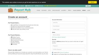 
                            1. Create an account to manage your faucets | FaucetHub ...