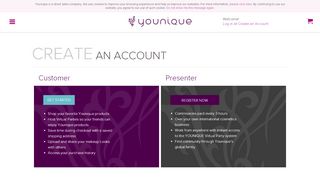 
                            2. Create an account - Younique - Uplift. Empower. Validate.