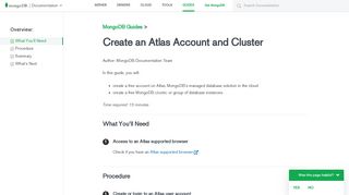 
                            5. Create an Atlas Account and Cluster - …