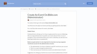 
                            2. Create An Event On Bible.com (Administrator) - YouVersion