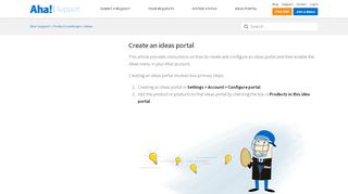 
                            8. Create an ideas portal – Aha! Support