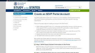 
                            1. Create an SEVP Portal Account | Study in the States