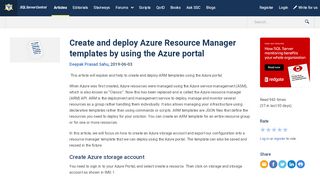 
                            9. Create and deploy Azure Resource Manager templates by using the ...