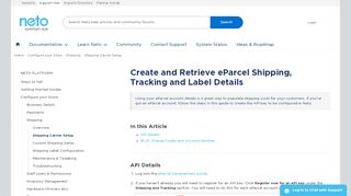 
                            7. Create and Retrieve eParcel Shipping, Tracking and Label Details