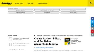 
                            6. Create Author, Editor, and Publisher Accounts in Joomla ...