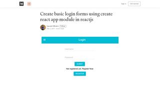 
                            1. Create basic login forms using create react app module in reactjs