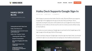 
                            8. Create Haiku Deck Accounts using Google Sign-In