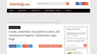 
                            5. Create Jobberman Account For Latest Job Vacancies In ...