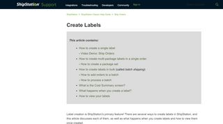 
                            4. Create Labels – ShipStation