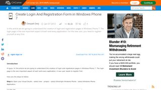 
                            5. Create Login And Registration Form in Windows Phone 7