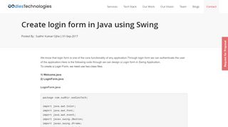 
                            8. Create login form in Java using Swing - Oodles Technologies