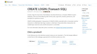 
                            5. CREATE LOGIN (Transact-SQL) - SQL Server | …