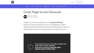 
                            2. Create Magic in your Classroom - MetaverseApp - Medium