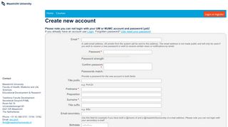 
                            8. Create new account | DocentProfessionalisering