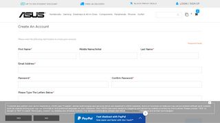 
                            6. Create New Customer Account - Asus