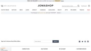 
                            2. Create New Customer Account - Jomashop