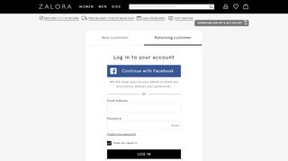 
                            1. Create new customer account - ZALORA