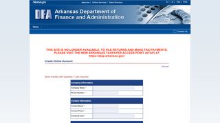 
                            6. Create Online Account - Arkansas Department of Finance and ...