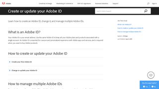 
                            4. Create or update your Adobe ID - Adobe Help Center