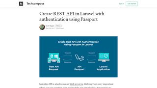 
                            2. Create REST API in Laravel with authentication using Passport - Medium