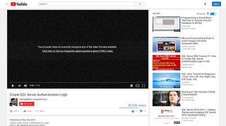 
                            10. Create SQL Server Authentication Login - YouTube
