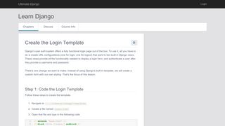 
                            5. Create the Login Template | Ultimate Django