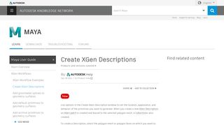 
                            8. Create XGen Descriptions - Autodesk Knowledge …