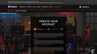 
                            4. CREATE YOUR ACCOUNT | AORUS Member