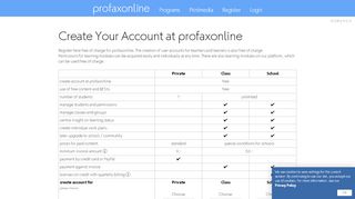 
                            3. Create Your Account at profaxonline | profaxonline