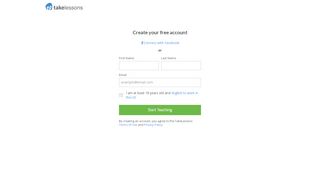 
                            5. Create your free account | Partner | TakeLessons