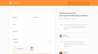 
                            4. Create your free PortfoliGen account now. - PortfolioGen