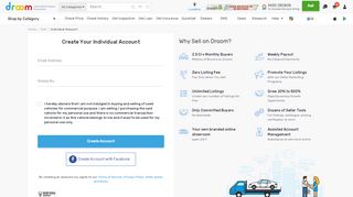 
                            3. Create Your Individual Account | Droom