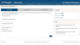 
                            4. Create your J.P. Morgan Commercial Card Online Account