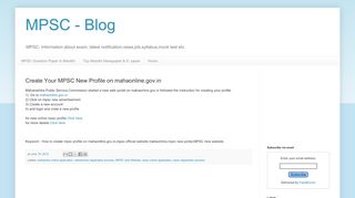 
                            9. Create Your MPSC New Profile on mahaonline.gov.in