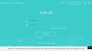 
                            2. Create Your Own - Login - American Girl