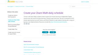 
                            6. Create your Zearn Math daily schedule – Zearn Support
