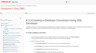 
                            4. Creating a Database Connection Using SQL Developer
