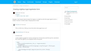
                            8. Creating a lightbox login/registration form : Elgg.org
