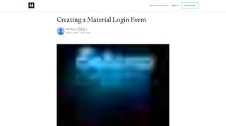 
                            2. Creating a Material Login Form - Ole Ersoy - Medium