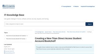 
                            8. Creating a New Titan Direct Access Student Account/Bookshelf | Titan ...