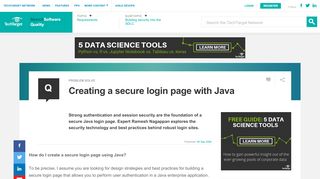 
                            7. Creating a secure login page with Java