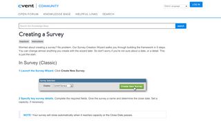 
                            2. Creating a Survey - Cvent Community