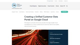 
                            3. Creating a Unified Customer Data Portal on Google Cloud - CTP