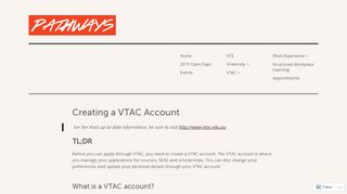 
                            10. Creating a VTAC Account – Pathways