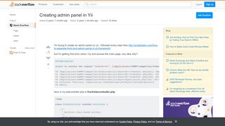 
                            7. Creating admin panel in Yii - Stack Overflow