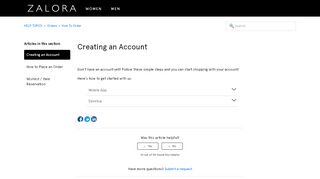 
                            6. Creating an Account – HELP TOPICS